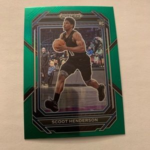 Scoot Henderson RC 2023 Panini Prizm Draft Picks Green Prizm Trail Blazers
